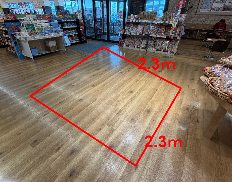 【イオンスタイル本荘】南側入り口（イートイン側） 販促プロモーションに最適なスーパー店内催事イベントスペース