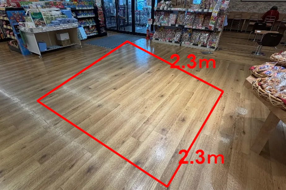 【イオンスタイル本荘】南側入り口(イートイン側) 販促プロモーションに最適なスーパー店内催事イベントスペース