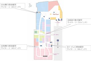 【イオンモール座間】モール内広告 デジタルサイネージ(縦型・横型)