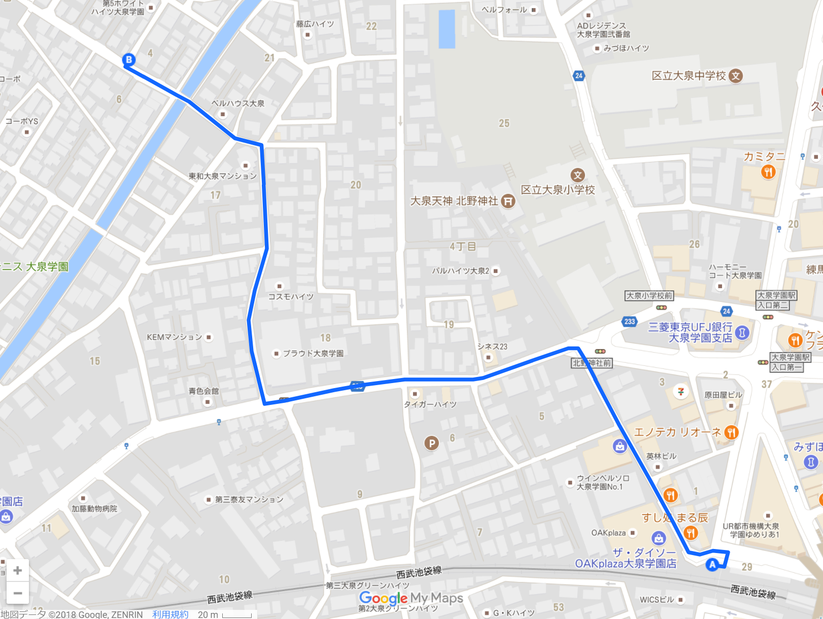 駅からのルート