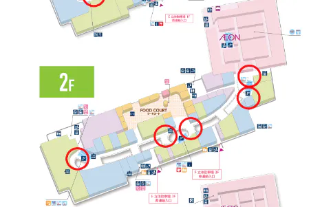 【イオンモール春日部】モール内広告 柱巻き