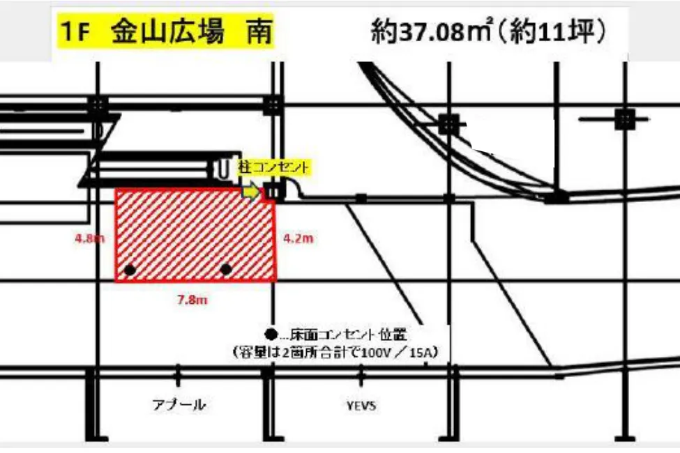 【イオンモール熱田*】1F 金山広場 南
