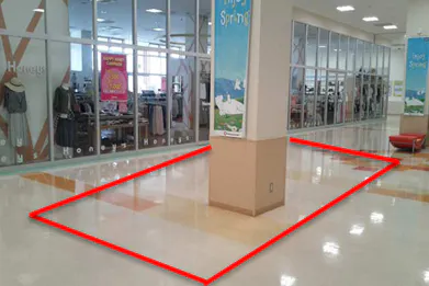 【フレスポ小田原シティーモール】食物販や物販に最適な北館1F柱周りスペース①