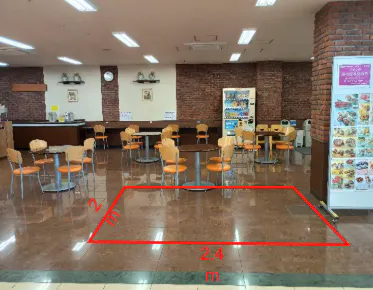 【マックスバリュ浜田店】イートイン内スペース 販促プロモーションに最適なスーパー店内催事イベントスペース