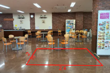 【マックスバリュ浜田店】イートイン内スペース 販促プロモーションに最適なスーパー店内催事イベントスペース
