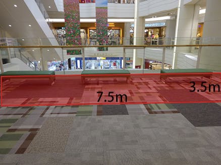 【イオンモール神戸北】2F さざんかブリッジ(ｱｲｼﾃｨ前）※ベンチ有