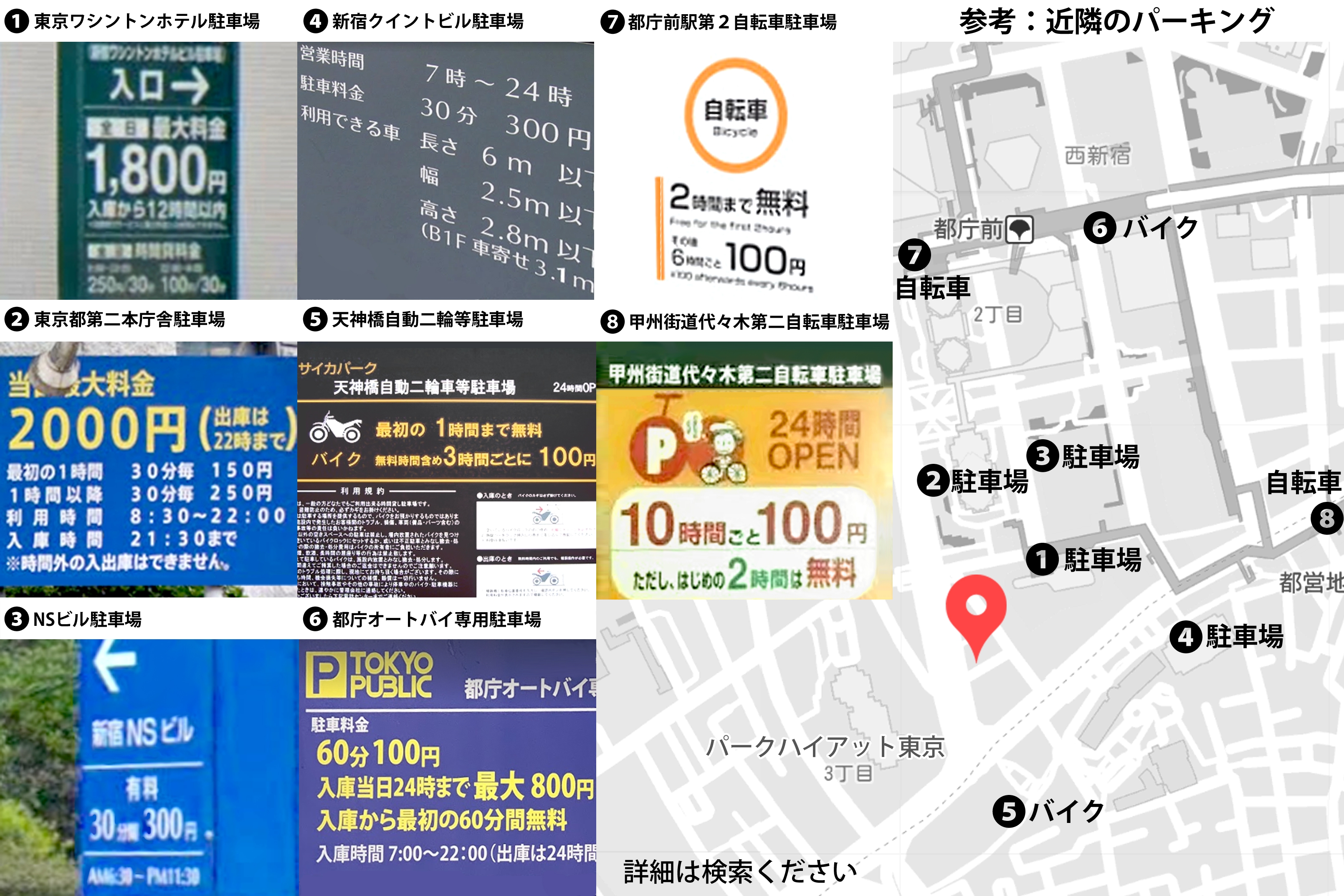 近隣のパーキング