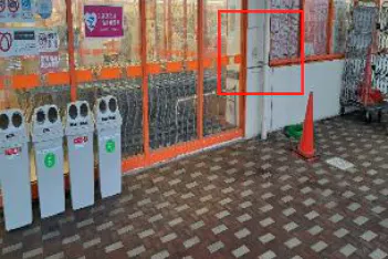 【ザ・ビッグ大曲飯田店】店舗入口(外) 販促プロモーションや物販に最適なスーパー店外催事イベントスペース