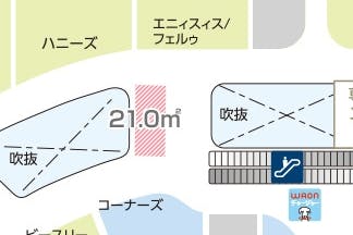 【イオンモール盛岡南/2FブリッジC】各種プロモーションイベントや物販イベントに最適な施設2階の吹き抜け付近にある視認性抜群のイベントスペース