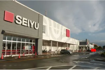 【西友 沼津店】1階スーパーマーケット側入口前 (駐車場) キッチンカー・コーヒーテイクアウトや、クレープ・たいやき・焼きそば・お好み焼き など販売におすすめな屋外催事イベントスペース