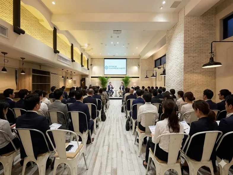 【恵比寿駅3分】展示会やクローズドなイベントに適した洗練されたゴージャスな空間