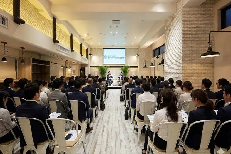 【恵比寿駅3分】展示会やクローズドなイベントに適した洗練されたゴージャスな空間