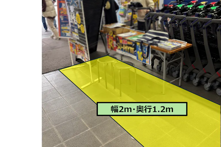 【スーパーセンタートライアル柳井店】販促プロモ活動に最適な トライアル柳井店『風除室』スペース(幅2m×奥行1.2m)の画像2