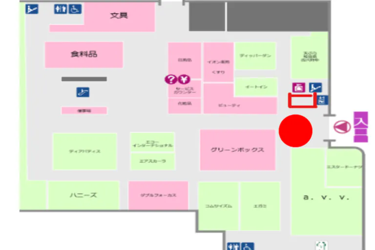 【イオン横手店】南口柱周り 販促プロモーションや物販に最適なスーパー店内催事イベントスペースの画像2