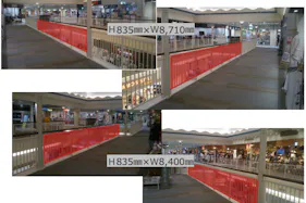 【イオンモールつがる柏】モール内広告 吹き抜け手すり