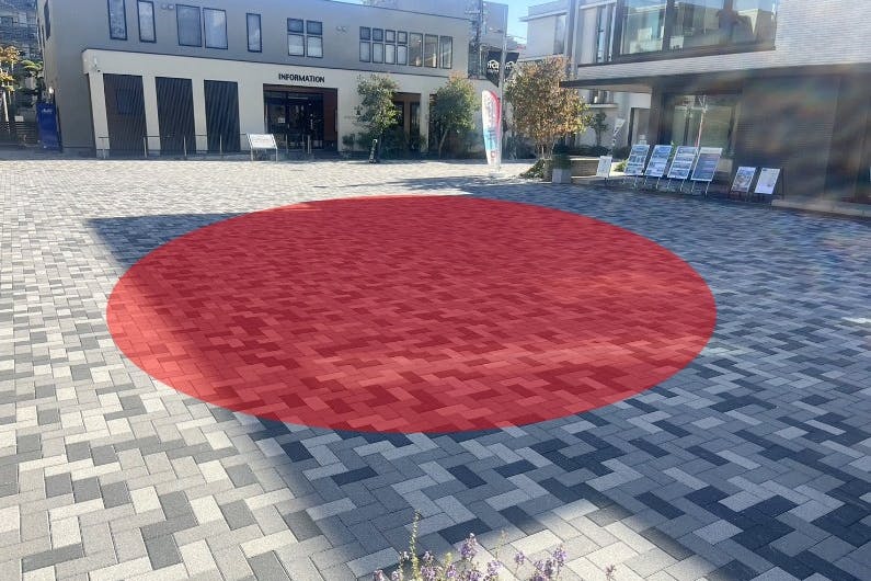 【ハウジングステージ新宿】キッチンカーやポップアップストア、プロモーションイベントに最適な住宅展示場インフォメーション前にある視認性の高いイベントスペース