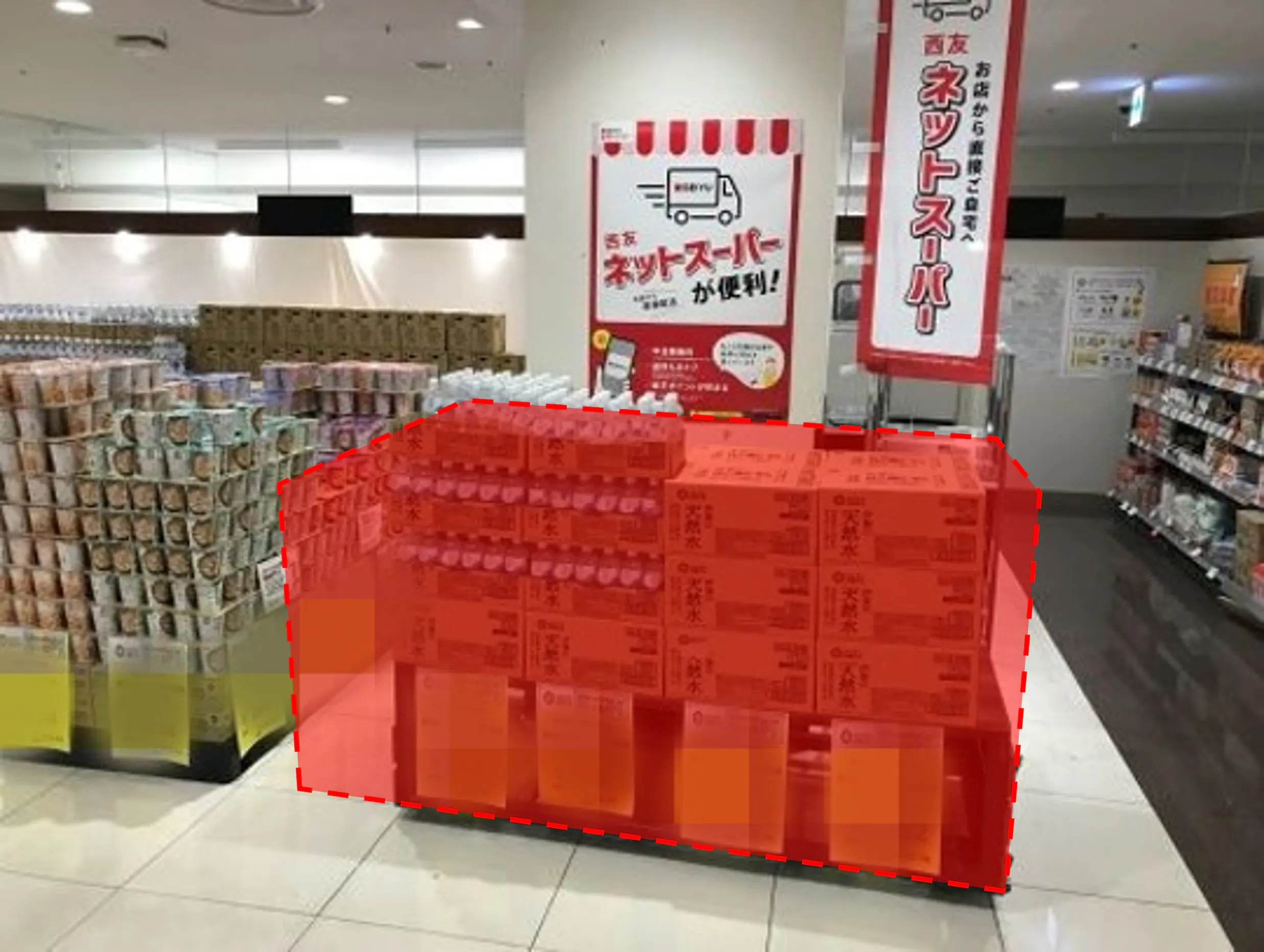 【西友　新長田店】催事場③　ポップアップストア(物販、食物販)やプロモーション用途に最適なスーパー店内催事イベントスペースの画像