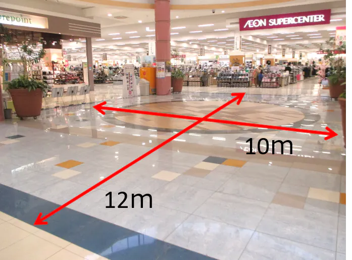 【イオンタウン佐沼】大型のPRイベントや展示会場に適したスーパーが目の前の大型イベントスペース(セントラルコート全面)