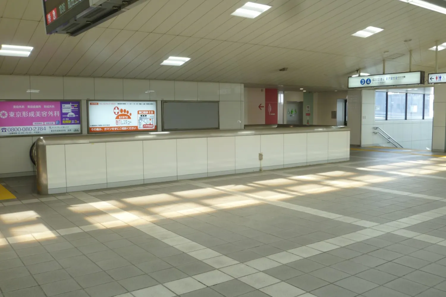 【八千代台駅】食物販やポップアップストアに最適な人の流動が多い改札前コンコース