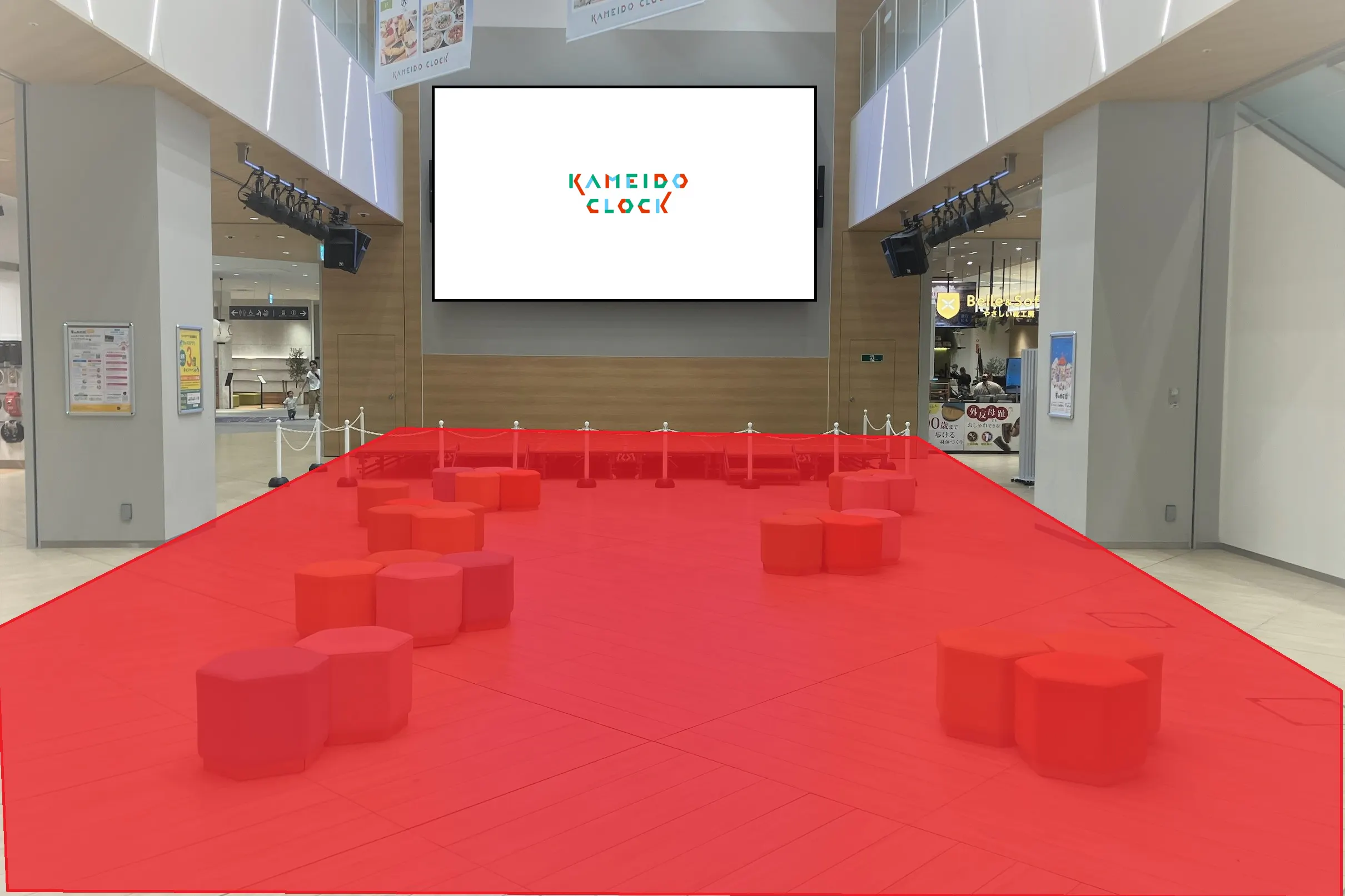 【KAMEIDO CLOCK】1Fカメクロコート 大型イベント、体験型イベントに最適な催事イベントスペース