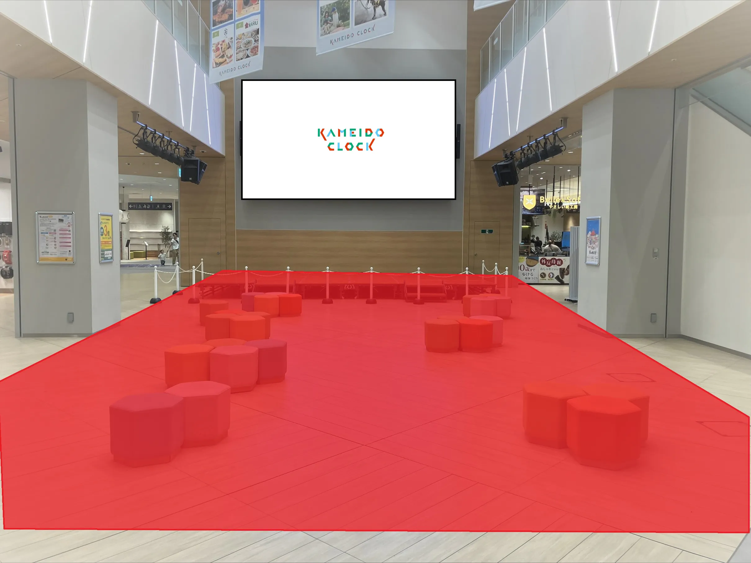 【KAMEIDO CLOCK】1Fカメクロコート 大型イベント、体験型イベントに最適な催事イベントスペース