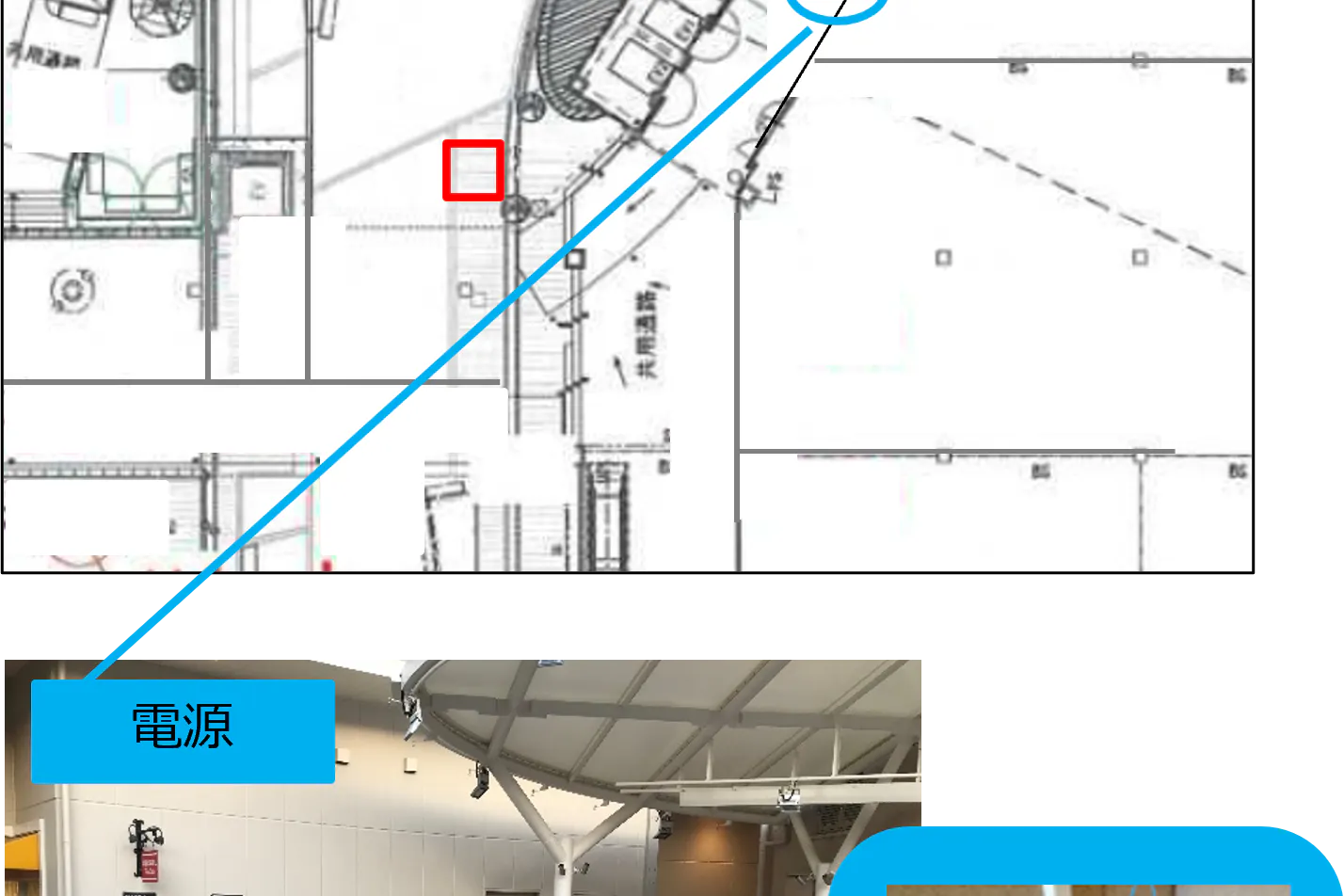【みのおキューズモール】「⑧L通り Cスペース」各種プロモーションに最適なステージ近くのイベントスペース