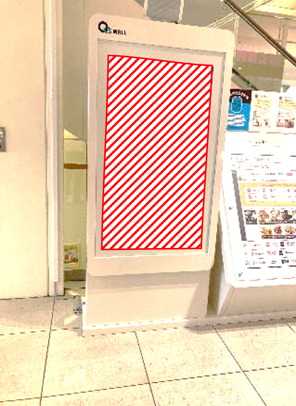 【あべのキューズモール】あべのキューズモール【メディア】「④‐bデジタルサイネージ縦型」