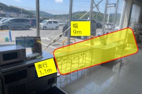 【スーパーセンタートライアル幸田店】食物販やPR活動に最適な店内「レジアウト スペース」