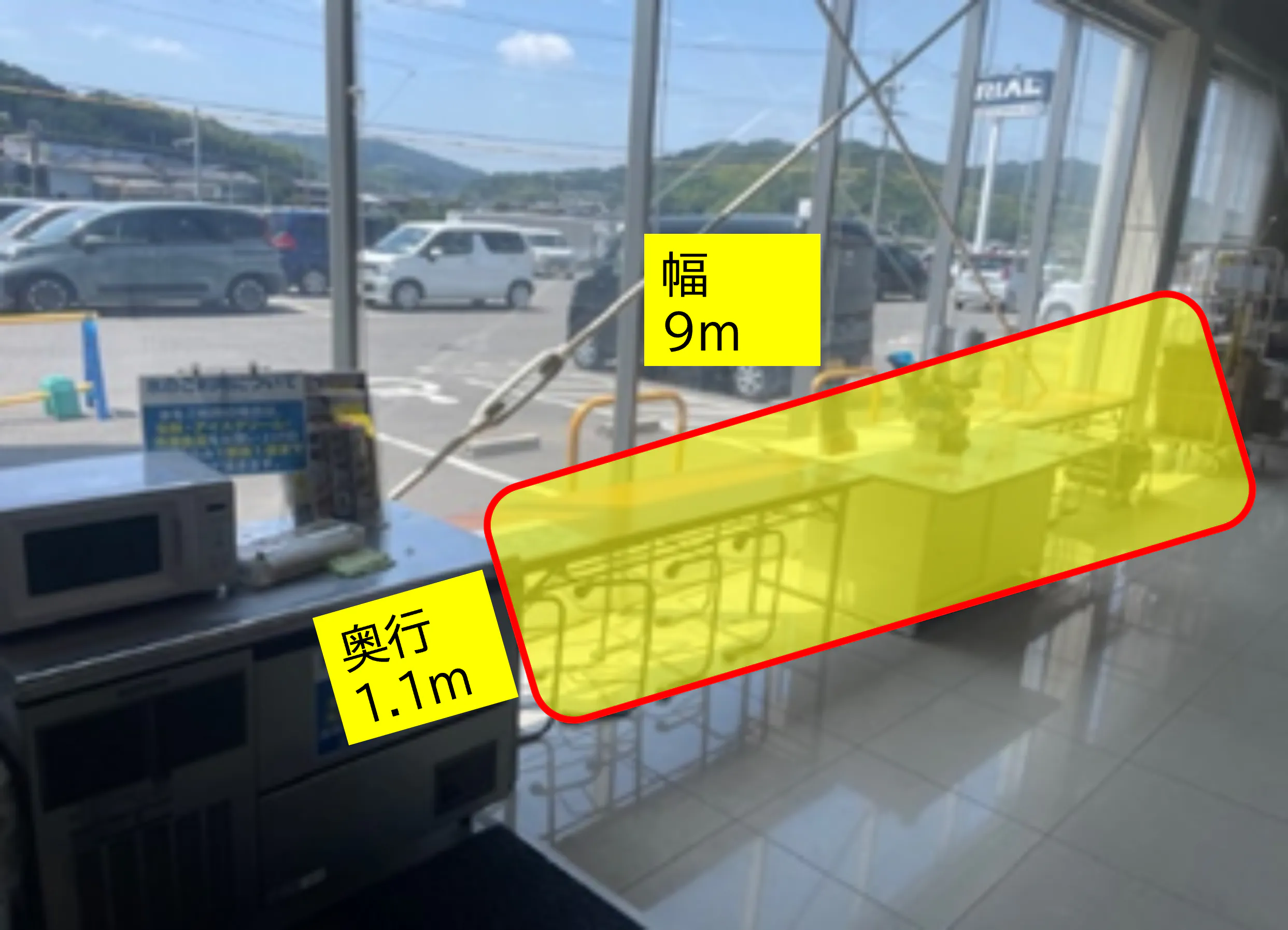 【スーパーセンタートライアル幸田店】食物販やPR活動に最適な店内「レジアウト スペース」