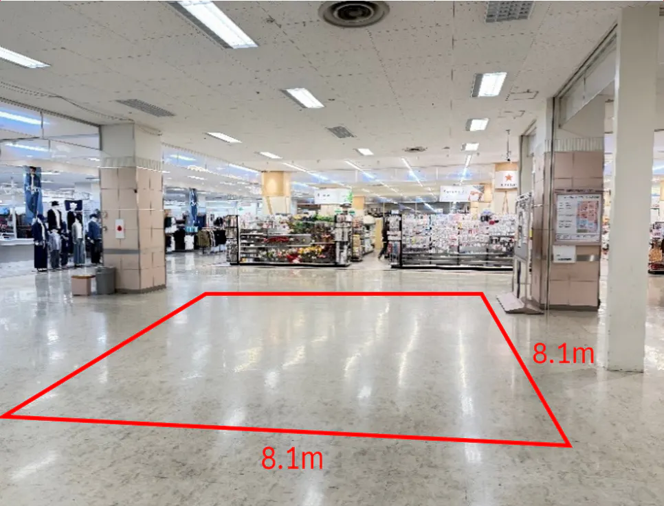 【イオン白河西郷店】マックハウス前 販促プロモーションや物販に最適なスーパー店内催事イベントスペース