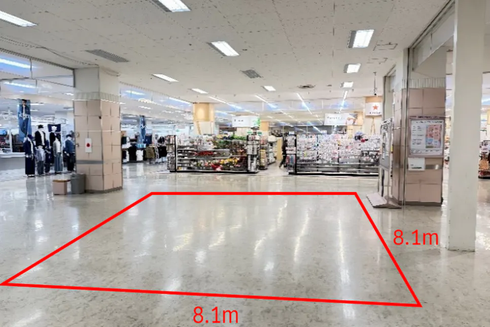 【イオン白河西郷店】2階催事スペース 販促プロモーションや物販に最適なスーパー店内催事イベントスペース