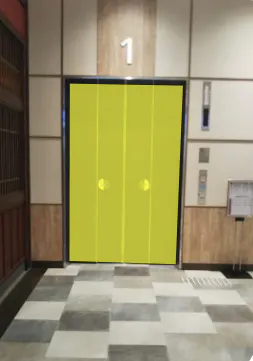 【イオン藤井寺ショッピングセンター】モール内広告 エレベーターの画像