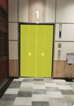 【イオン藤井寺ショッピングセンター】モール内広告 エレベーター
