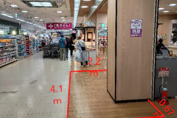 【イオン青森店】フードコート入口 販促プロモーションに最適なスーパー店内催事イベントスペース