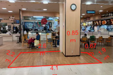 【イオン青森店】フードコート入口 販促プロモーションに最適なスーパー店内催事イベントスペース