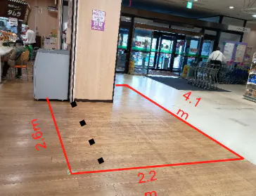 【イオン青森店】フードコート入口 販促プロモーションに最適なスーパー店内催事イベントスペース