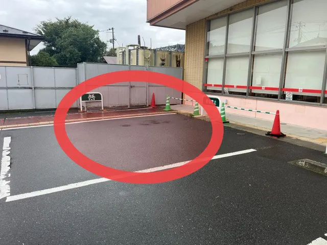 【ウジエスーパー中里店】食物販や物販に利用可能な駐車場スペース