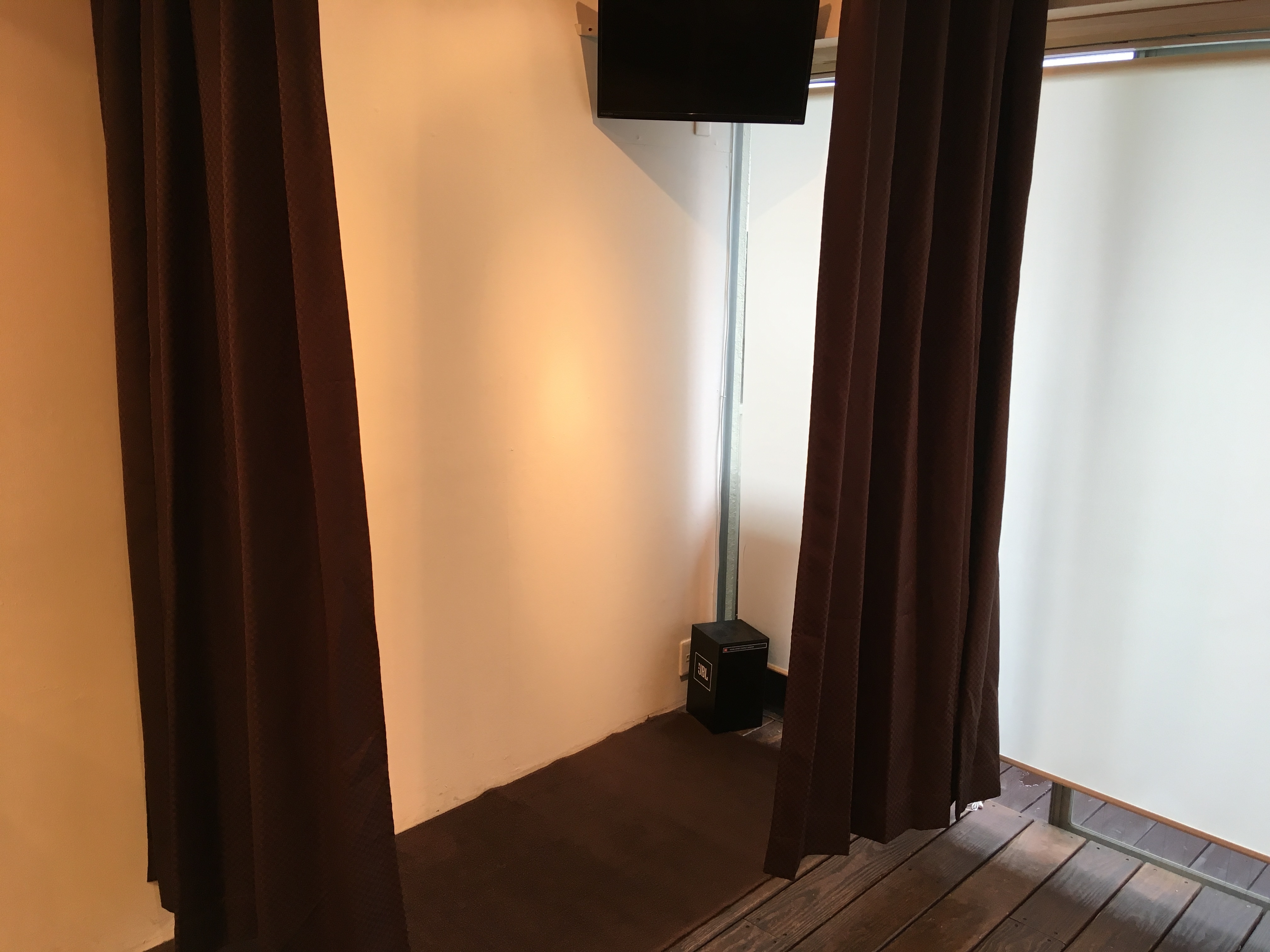 簡易更衣室を作ることも可能です。