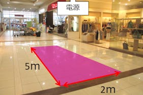 【イオンタウン佐沼】PRイベントやポップアップストアに適した東入口からの導線の注目度の高いイベントスペース