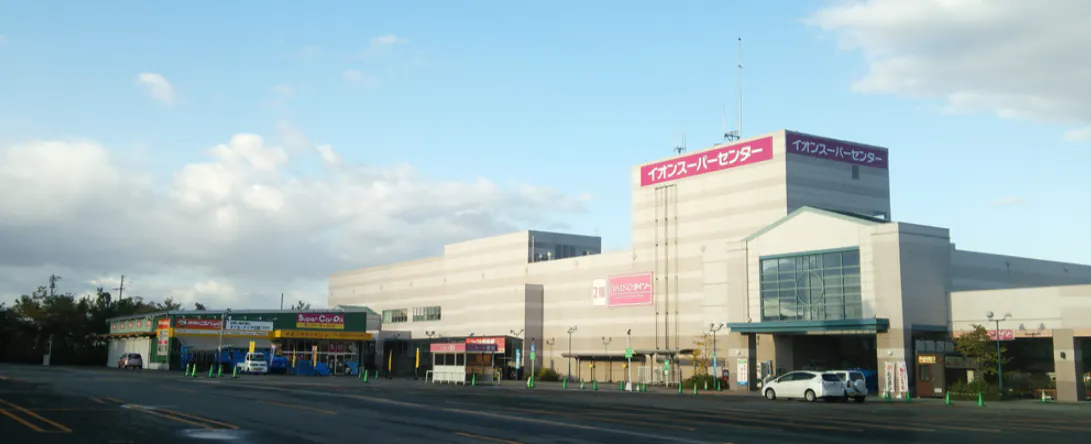 【イオンスーパーセンター横手南】（外）正面入り口左側 販促プロモーションや物販に最適なスーパー店外催事イベントスペース