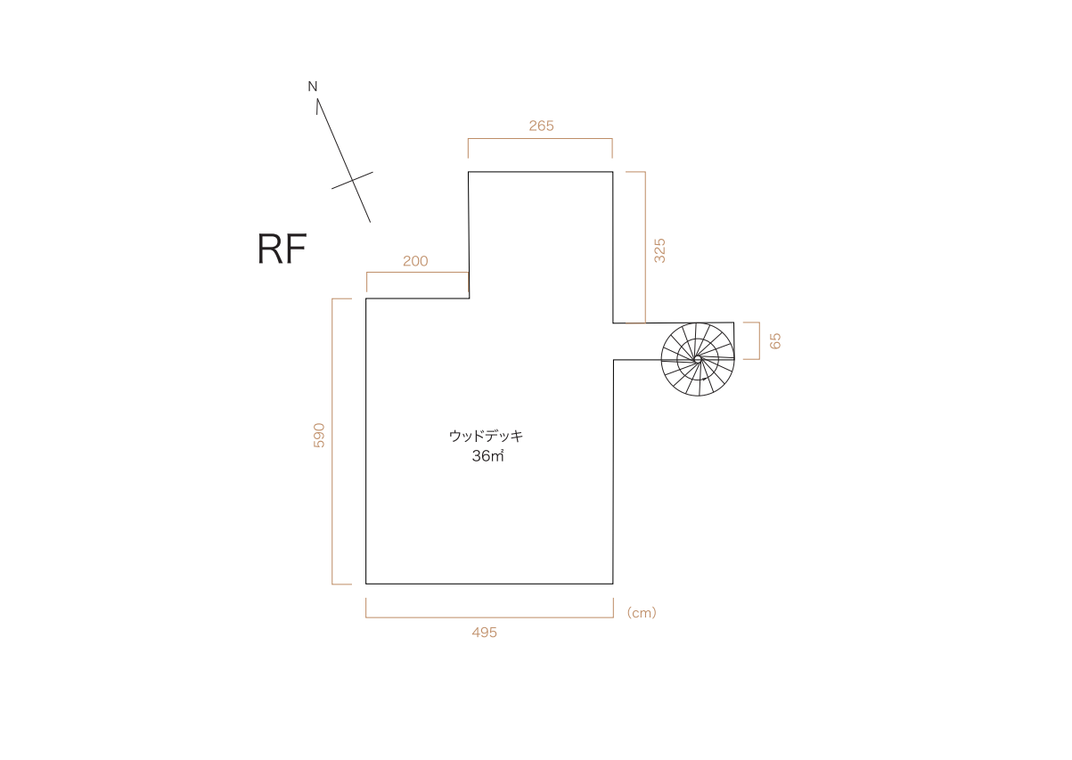 【北参道】ハウススタジオ（屋上間取り図）