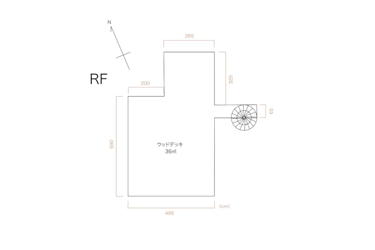 【北参道】ハウススタジオ(屋上間取り図)