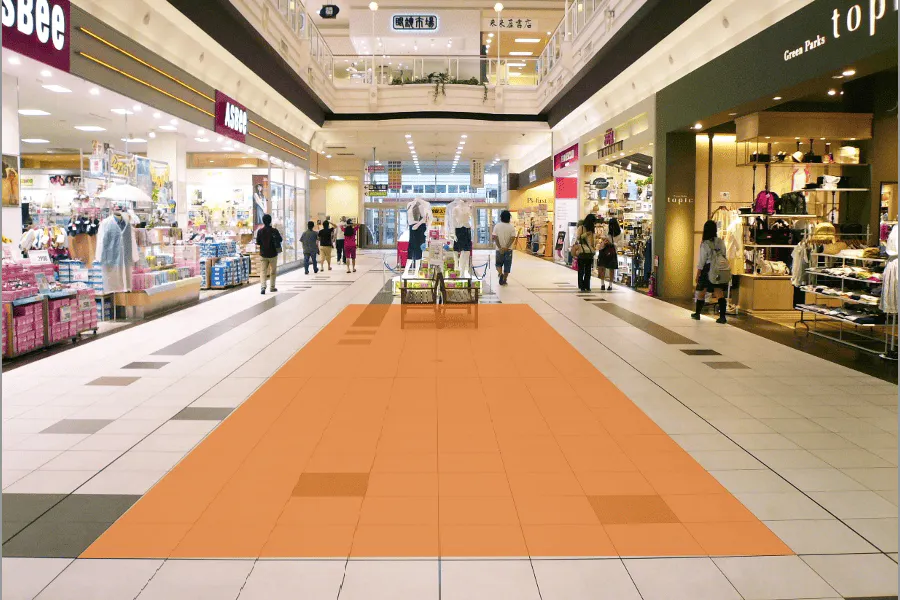 【イオンモール四日市北】各種プロモーションや物販、食物販のポップアップストアに最適な1階グリーンパークストピック前のイベントスペース