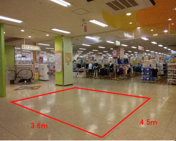【イオン米沢店】３階南エスカレーター前 販促プロモーションや物販に最適なスーパー店内催事イベントスペース