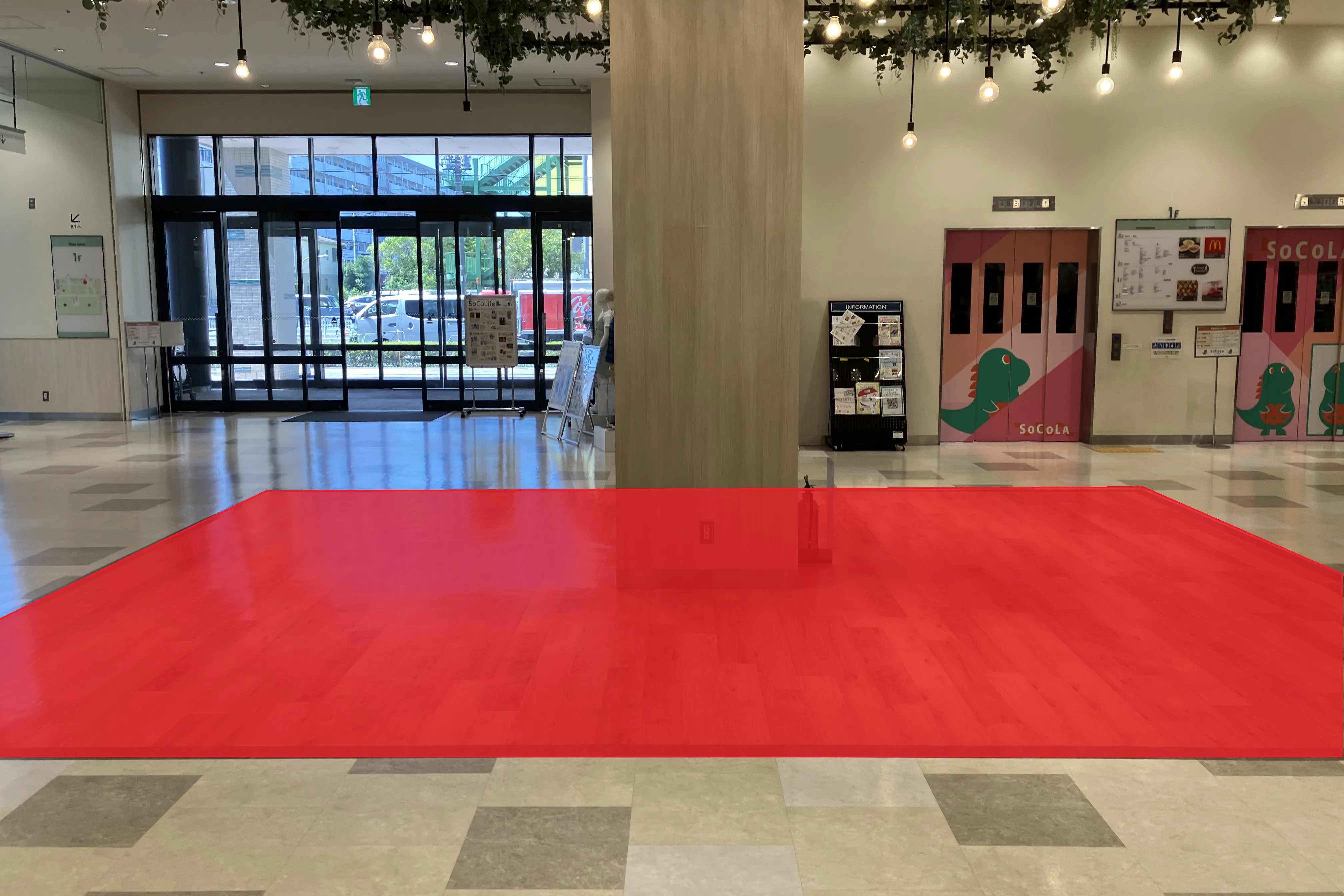 【SOCOLA南行徳】1階エントランス・エレベーター前 物販、食物販のポップアップストアや販促プロモーションに最適な催事イベントスペース