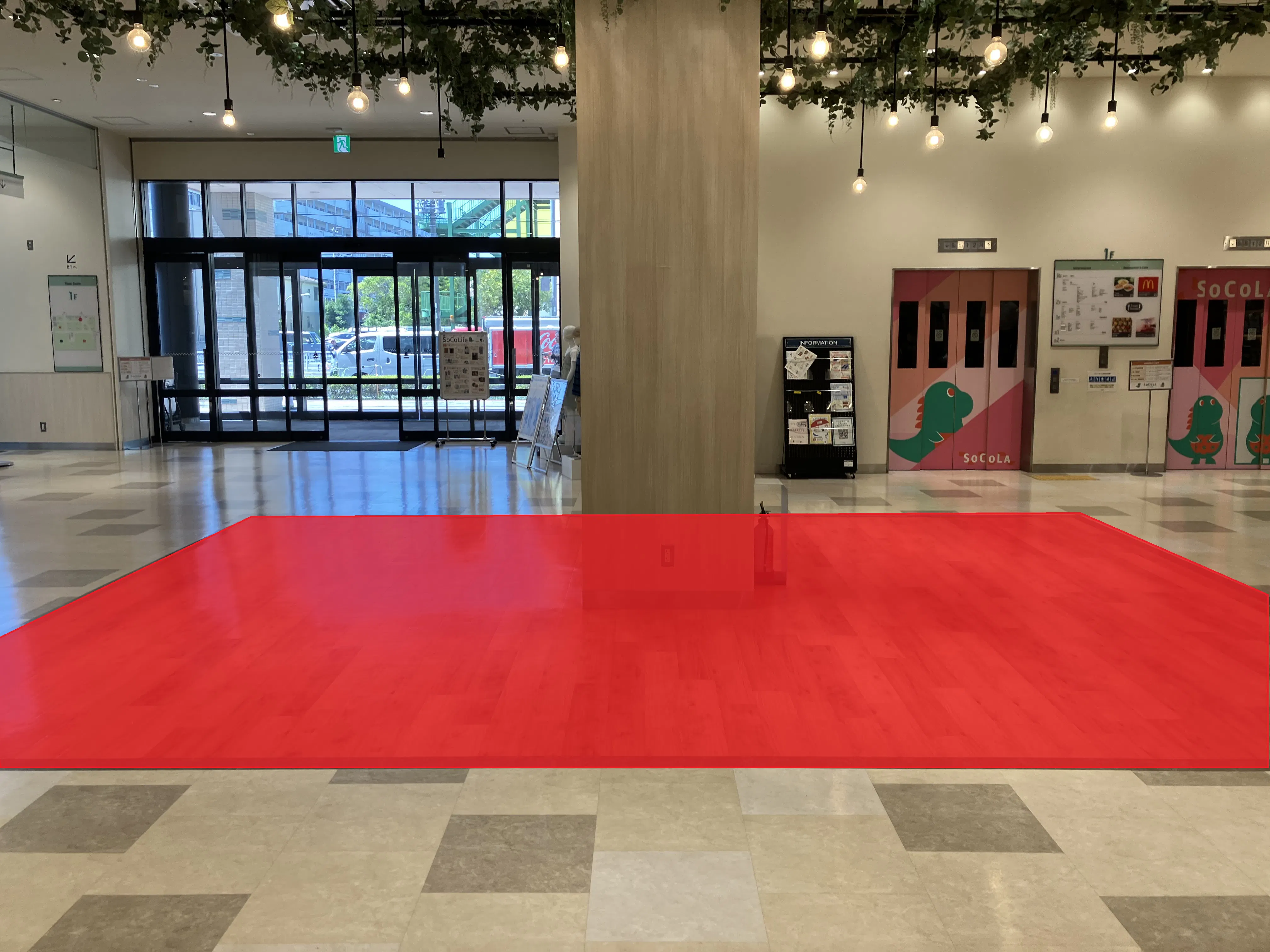 【SOCOLA南行徳】1階エントランス・エレベーター前 物販、食物販のポップアップストアや販促プロモーションに最適な催事イベントスペース