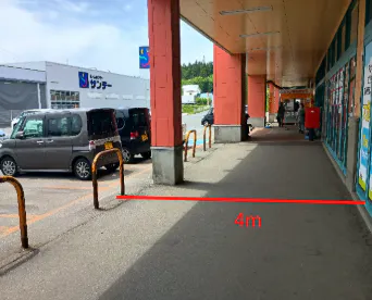 【マックスバリュ野辺地店】店舗前駐車場(キッチンカー) 販促プロモーションやキッチンカー出店に最適なスーパー店外催事イベントスペース