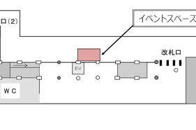 【椥辻󠄀駅】山科区役所来訪者や学生・地域住民の利用が多い、朝夕に賑わう駅ナカイベントスペース