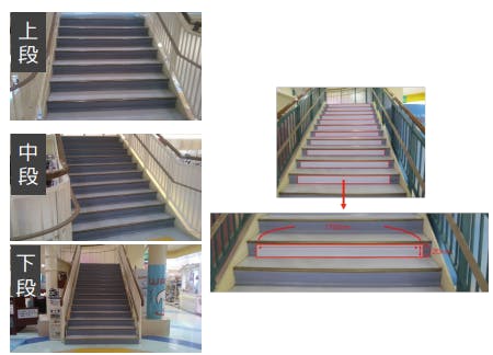 【イオンモールつがる柏】モール内広告 螺旋階段の画像