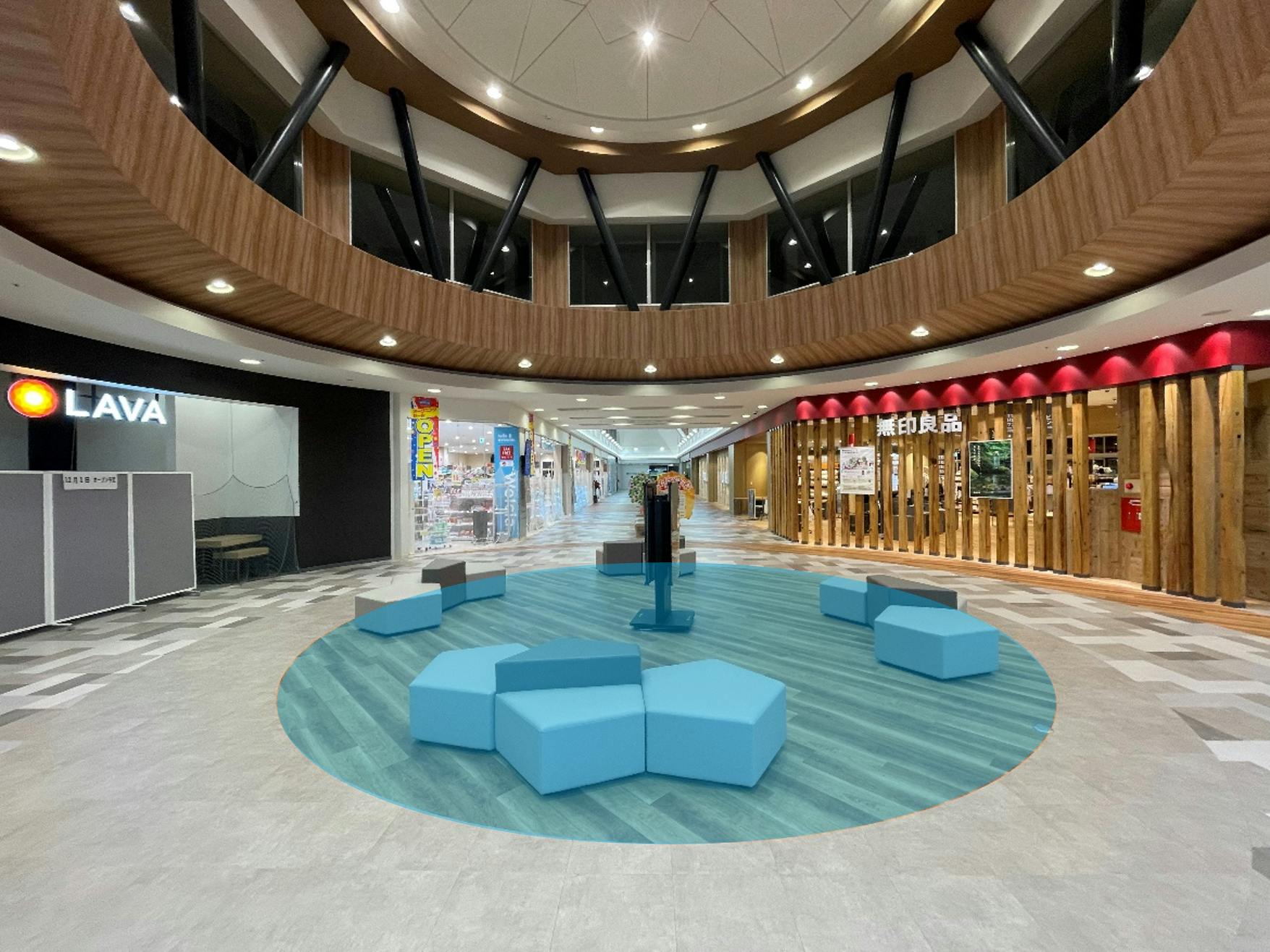 【イオンタウン東習志野】プロモーションやポップアップストアに最適な専門店エリア中央のイベントスペースの画像